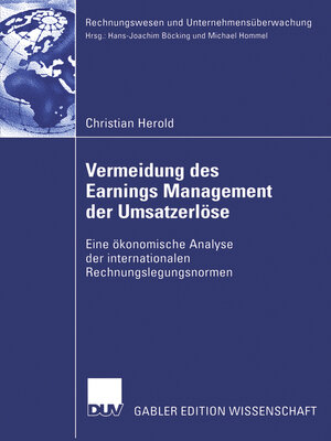 cover image of Vermeidung des Earnings Management der Umsatzerlöse